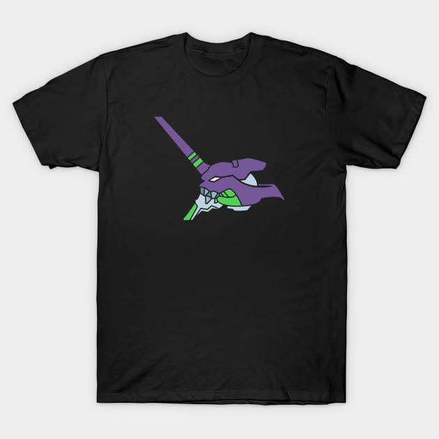 Eva Unit 01 Head T-Shirt by StubbleBubble